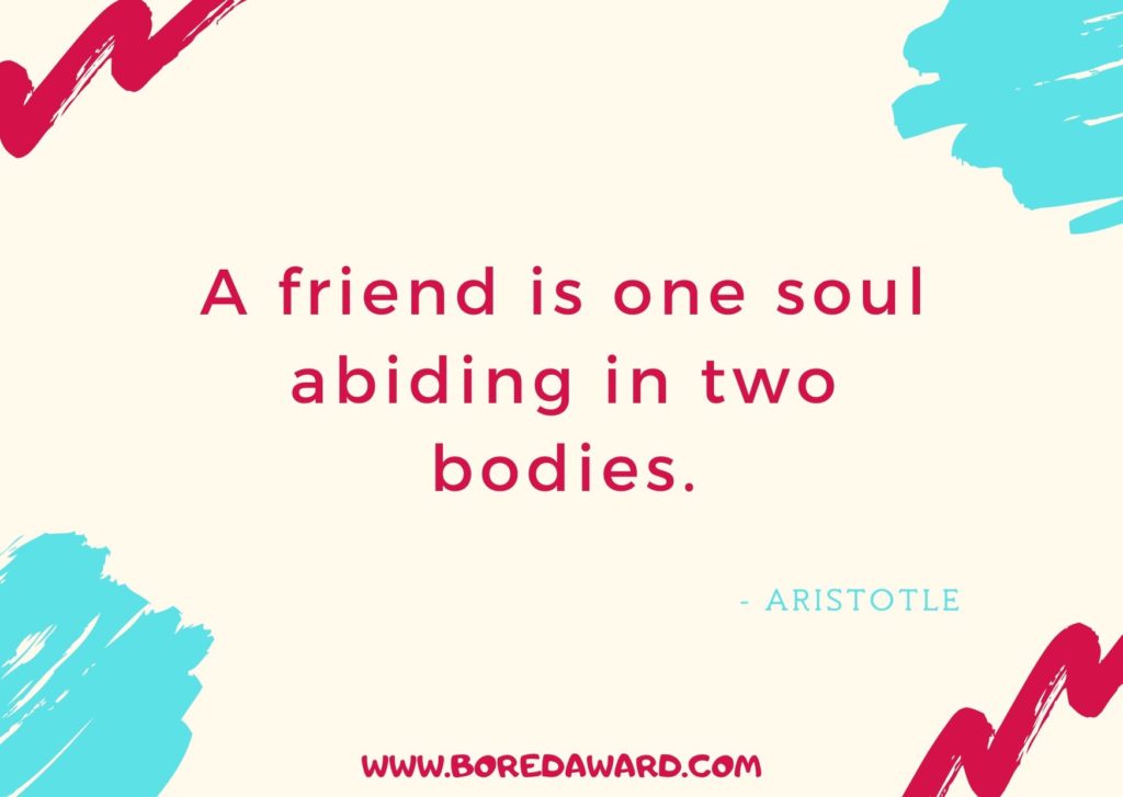 Quote on friendship from Aristotle