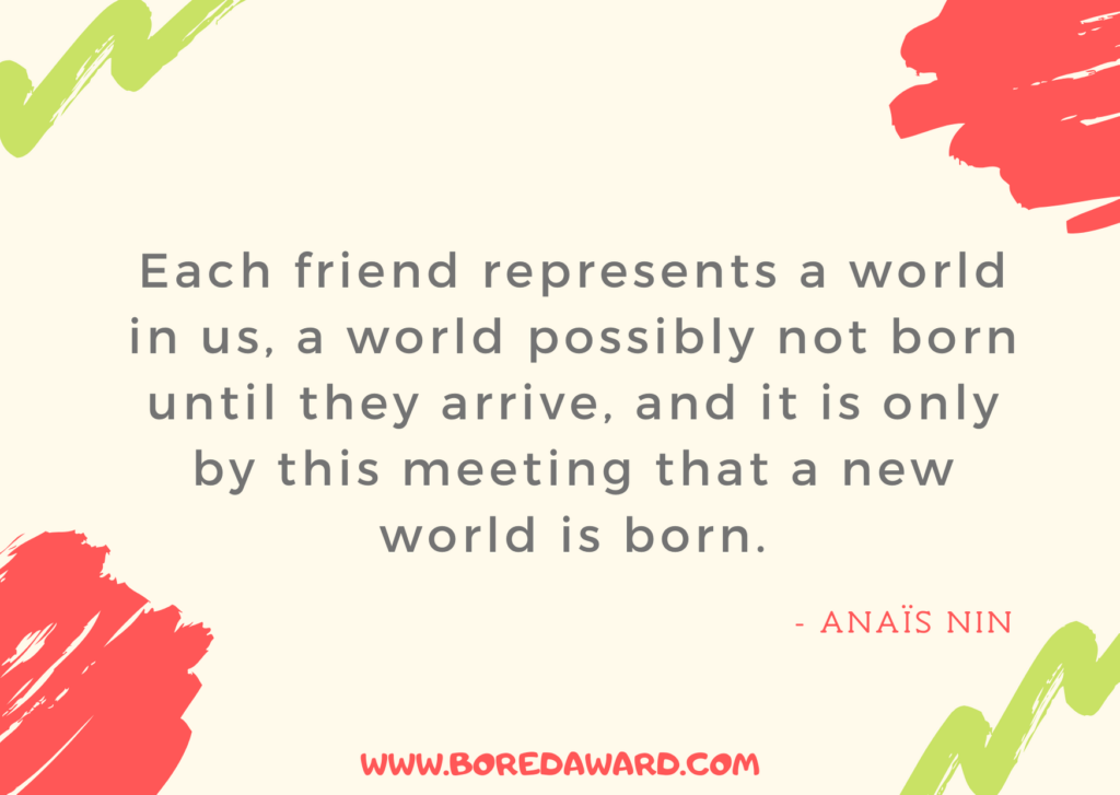 Quote on friendship from Anaïs Nin